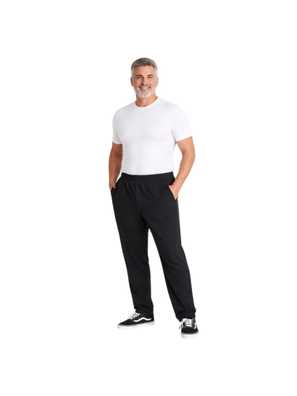 2/$30 New Black Travel Joggers XXL Elastic Waistband & Tapered Leg By Members Ma